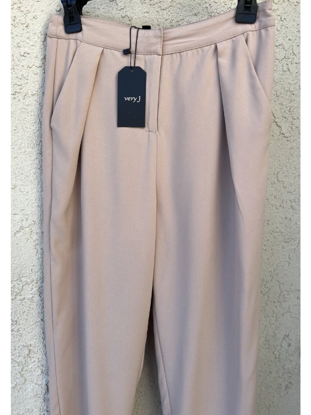Very J Nasty Gal Womens Burgundy Pleated Tapered Pants S High Rise Career - Picture 6 of 7
